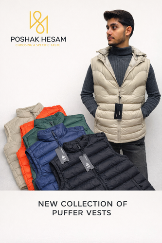 پافر مردانه داخل الیاف پارچه شمعی آستر خز گِرم بالا گرم