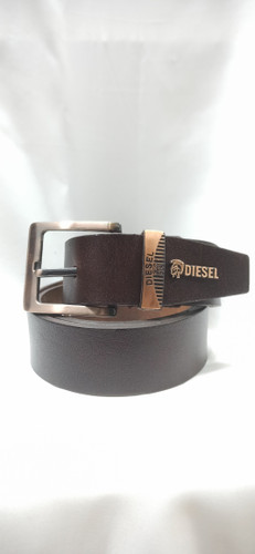 کمربند چرم زبانه دار رنگ قهوه ای سوخته چرم تبریز بادوام پنج سانتی