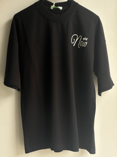 تی شرت مردانه باکسی رنگ مشکی کیفیت درجه یک