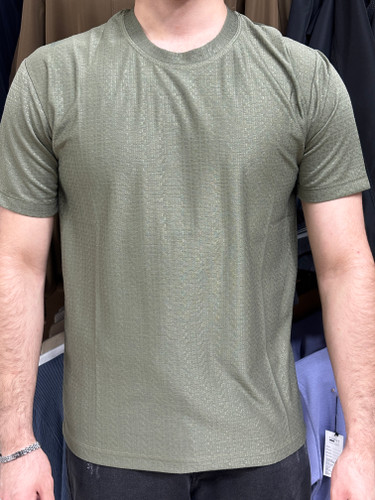 تی شرت یقه گرد خنک مردانه اندامی لاکرا