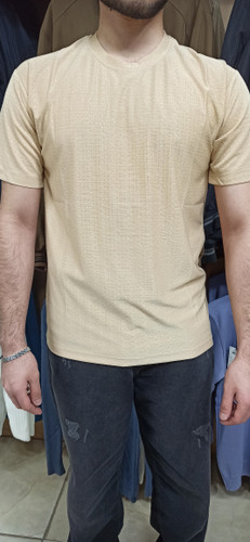 تی شرت مردانه لاکرا اندامی یقه گرد